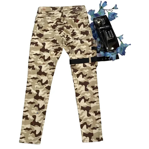 Industrial Indigo NWT Camouflage Cargo Skinny Jeans Men 32 x 32 - Picture 9 of 13